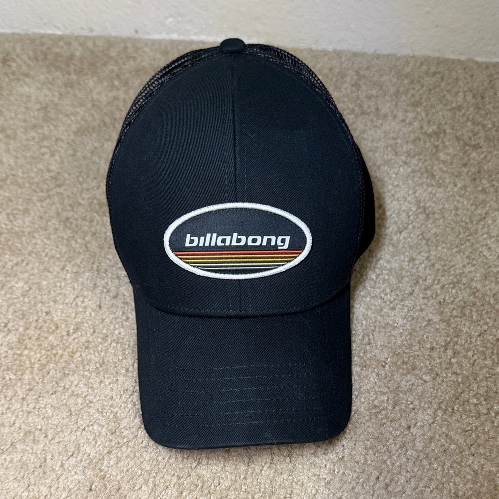 Billabong Black Logo Trucker Cap